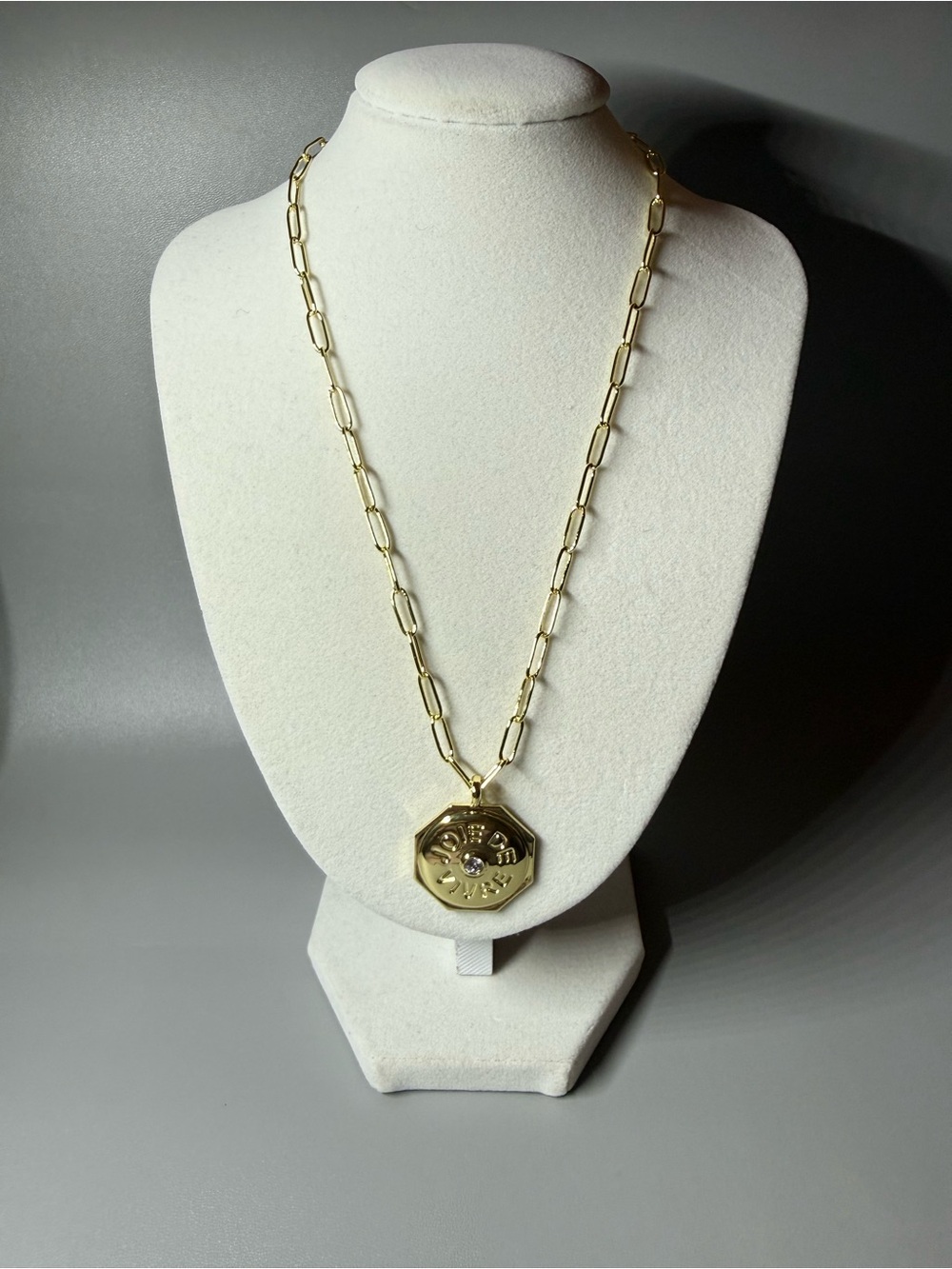Uncommon James Gold Octagon Medallion Pendant Necklace - Picture 2 of 5